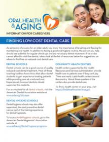 Finding Low Cost Dental Care: Information for Caregivers