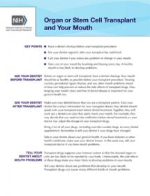 Organ or Stem Cell Transplant and Your Mouth